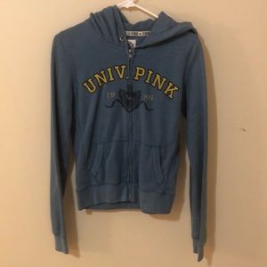 Victoria Secret Pink Univ. Pink Zip Up